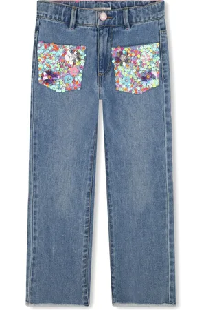 Billieblush Jean droit à sequins