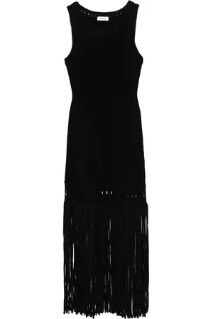 Sandro Robe en maille à franges