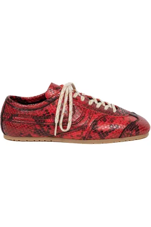 DRIES VAN NOTEN Baskets en cuir à effet peau de serpent