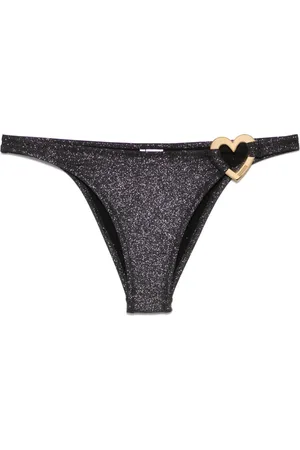 Moschino Bas de bikini pailleté à motif cœur