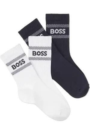 HUGO BOSS Lot de deux paires de chaussettes à logo jacquard
