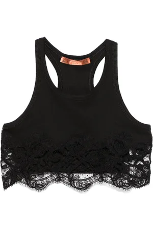 ERMANNO SCERVINO Haut crop à détail en dentelle