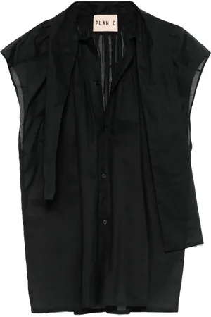 Plan C Blouse en organza à détail de foulard