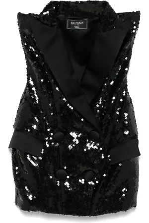 Balmain Robe courte brodée de sequins