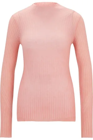 HUGO BOSS Pull nervuré à col montant