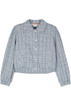 HUGO BOSS Veste en tweed à carreaux