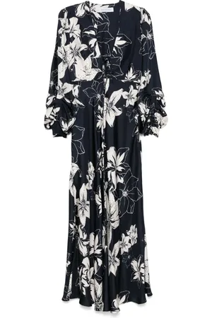 RAQUEL DINIZ Robe longue à fleurs