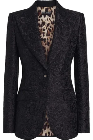 Dolce & Gabbana Blazer boutonné à fleurs en jacquard