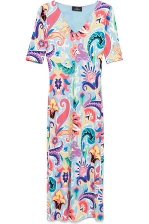 Etro Robe mi-longue à motif cachemire