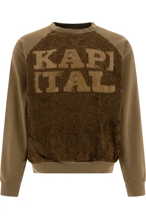 KAPITAL Sweat à ornements en fourrure artificielle