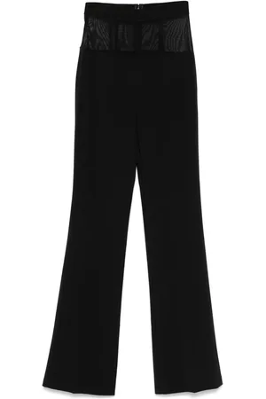 Elisabetta Franchi Pantalon à empiècements en tulle