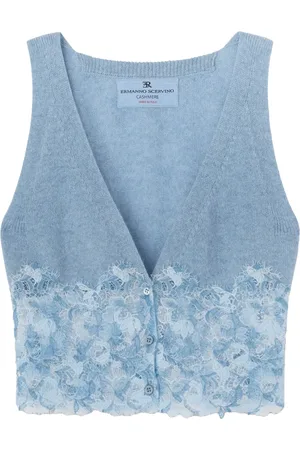 ERMANNO SCERVINO Gilet en cachemire orné de dentelle
