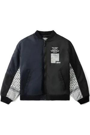 YOHJI YAMAMOTO Veste bomber à manches contrastantes