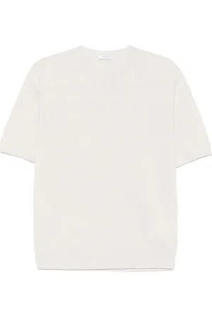 Boglioli T-shirt à bord en maille nervurée