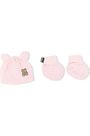 Moschino Ensemble bonnet-gants à patch logo