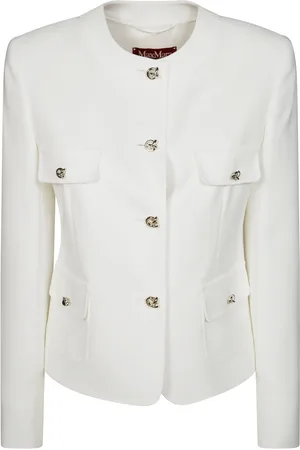 Max Mara Veste à design sans col