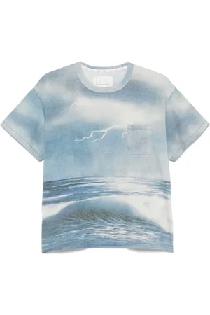 ERL T-shirt à imprimé paysage