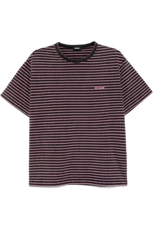 We11 Done T-shirt rayé à logo