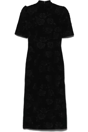 ROTATE Robe en jacquard à coupe mi-longue