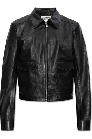 Maison Margiela Veste en cuir à fermeture zippée