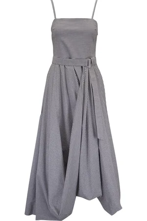 Brunello Cucinelli Robe mi-longue à rayures