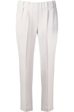 Brunello Cucinelli Pantalon fuselé à taille élastique