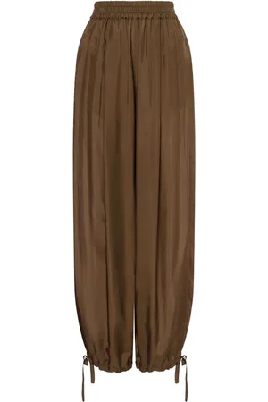 Serafini Pantalon en soie à coupe fuselée