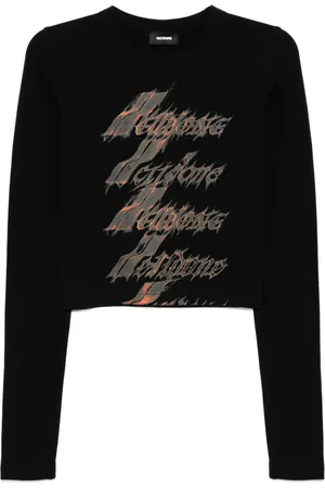 We11 Done T-shirt à logo Flame