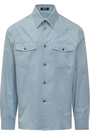 VERSACE Chemise en jean à motif Barocco en jacquard