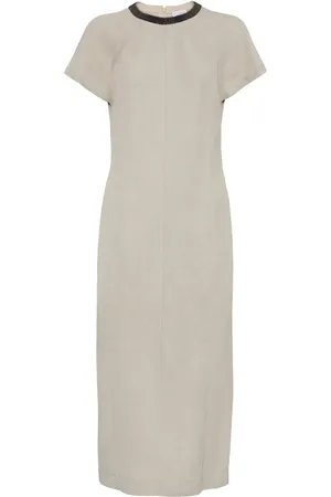 Brunello Cucinelli Robe à ornements métalliques