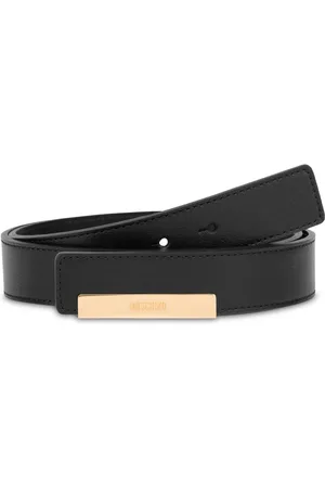 Moschino Ceinture en cuir à plaque logo