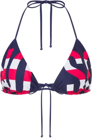 Moschino Haut de bikini à logo imprimé