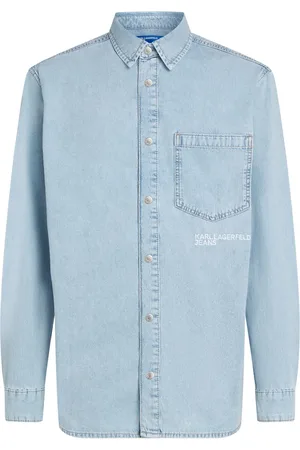 Karl Lagerfeld Chemise en jean à logo brodé