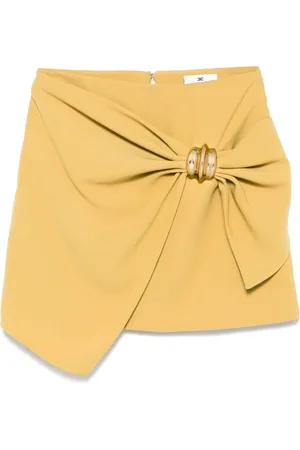 Elisabetta Franchi Minijupe en crêpe à nœud oversize