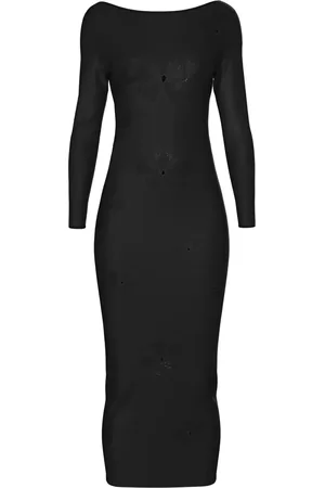 MACCAPANI Robe mi-longue à motif monogrammé