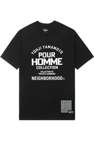 YOHJI YAMAMOTO X Neighborhood t-shirt à slogan imprimé