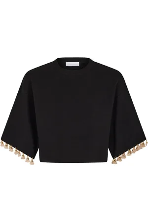 Paco rabanne T-shirt crop en maille