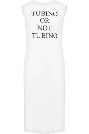 Moschino Robe à slogan imprimé
