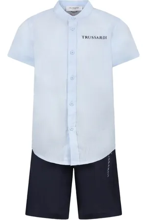 Trussardi Ensemble chemise-short à logo imprimé