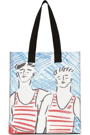Msgm Sac cabas à imprimé graphique