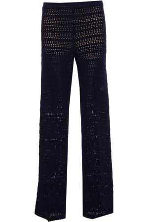 Twin-Set Pantalon évasé en maille ajourée