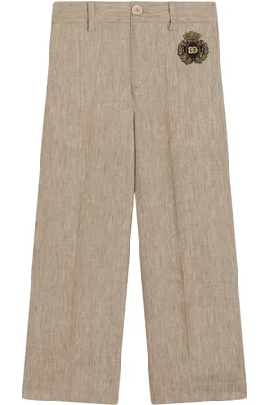 Dolce & Gabbana Pantalon chino à logo appliqué