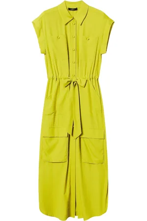 Twin-Set Robe-chemise en crêpe à coupe longue