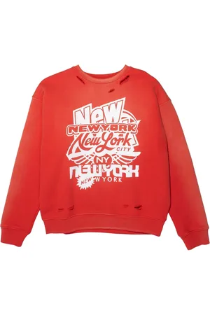 Purple Brand Sweat en coton à slogan imprimé
