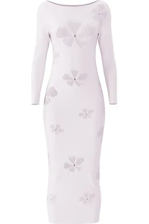 MACCAPANI Robe mi-longue à motif monogrammé
