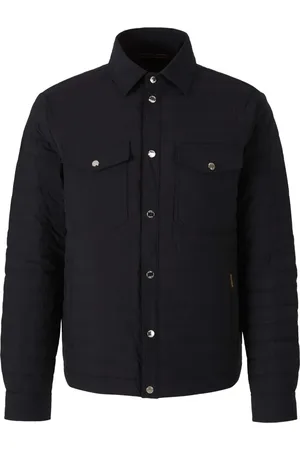 MOORER Veste zippée à bandes logo