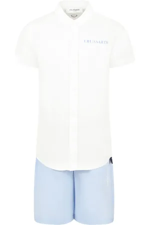 Trussardi Ensemble chemise-short à logo imprimé