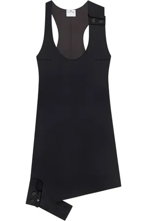 Courrèges Robe satinée à double boucle