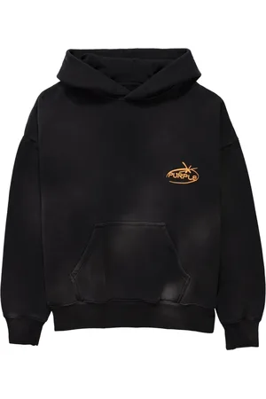 Purple Brand Hoodie en coton à logo brodé