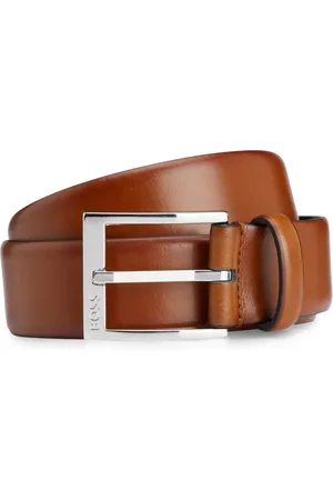 HUGO BOSS Ceinture en cuir à logo gravé